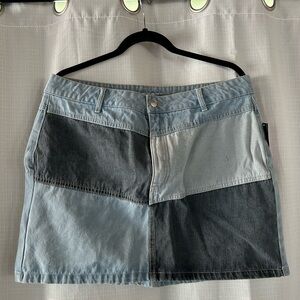 Wild Fable Patchwork Jean Skirt Size:14
